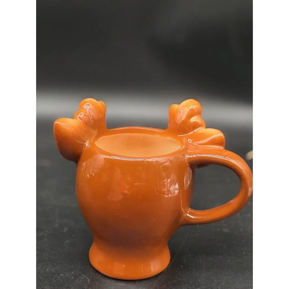 Pottery Barn Retro Figural Reindeer Mug With Antlers 12 oz Christmas Holiday